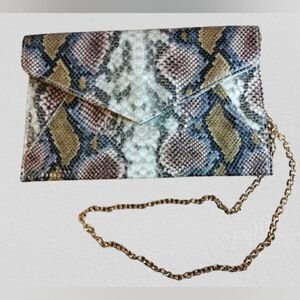Snakeskin Urban Outfitters Expression Purse with chain animal print indie sleeze